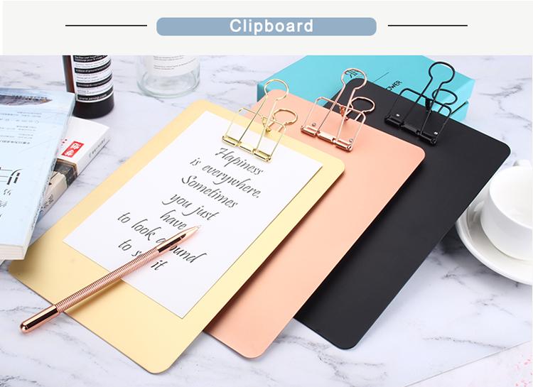 2025 Hot Sale Creative Aluminum Binder Clip A4/A5 Storage Clipboard Hot Sale Creative Aluminum Clip Folder Bag Board File Clip