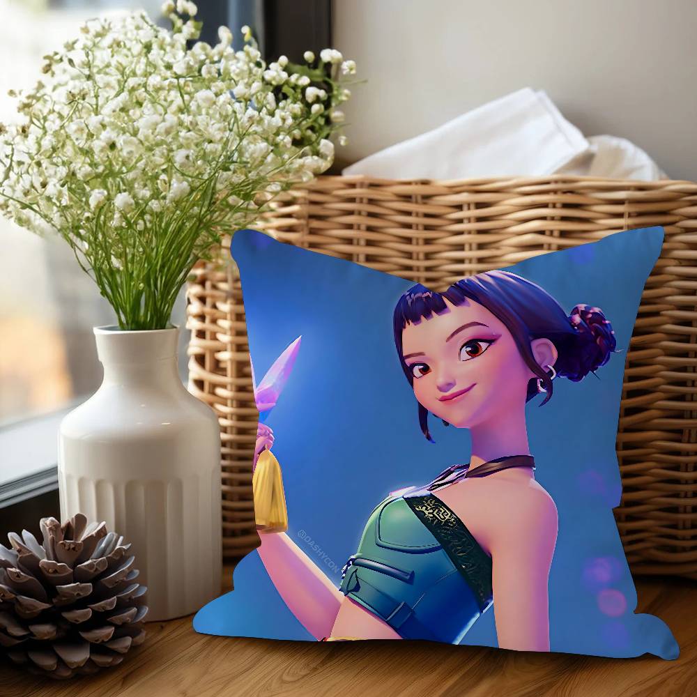 Hunters de Demoni KPop Zoey Față de Pernă Personalizată Dormitor Copii Decor Petrecere Sălbatică Față de Pernă Cadou Zi de Naștere Copil Baby Shower