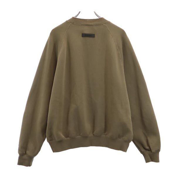 Essentials Sweat à manches longues S olive Dos brossé Homme Occasion