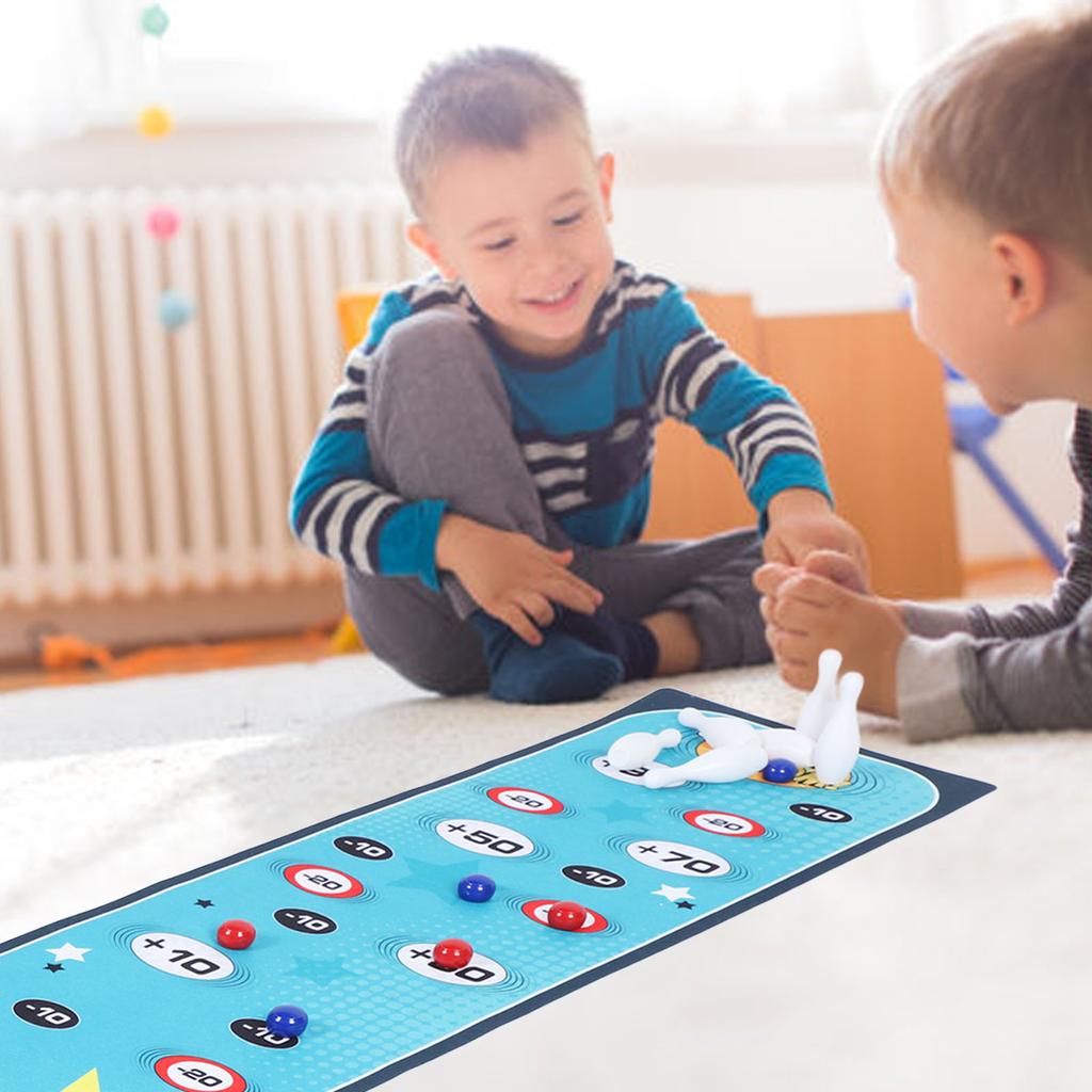 Stolní bowlingová hra pro děti Dospělí Vzdělávací přenosná sada hraček na bowling Zábavné rodinné hry se 6