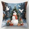 4Pcs Set, Christmas Pillowcase, Santa Claus, Christmas Tree, Snowman Pillowcase, 17.7" X 17.7", Printed On One Side, Christmas