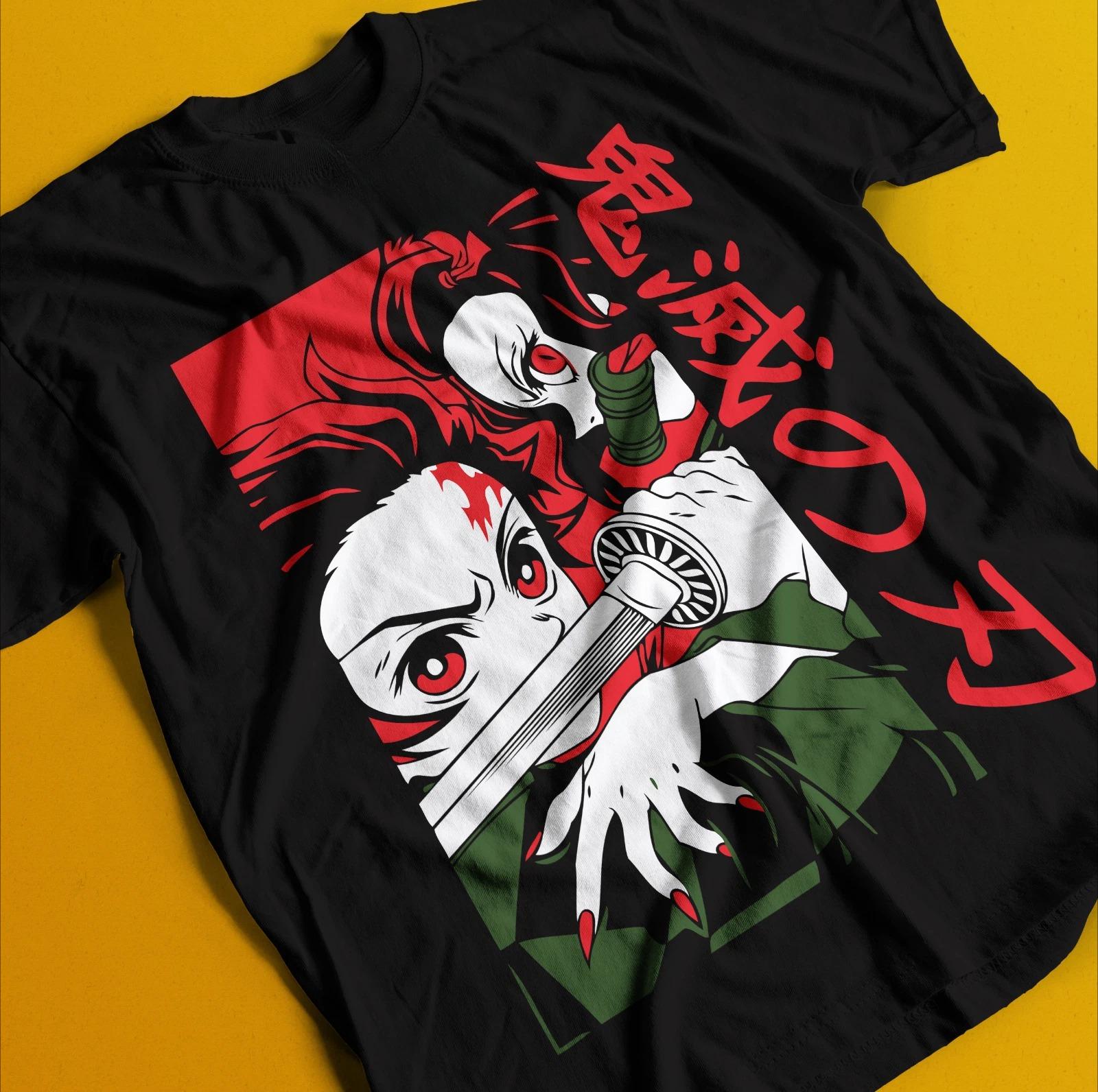 

Demon Slayer Shirt Tanjiro Tshirt Nezuko TShirt Muzan Doma Tee Inosuke Zenitsu Summer Unisexs and Womens Breathable Tshirt Top S