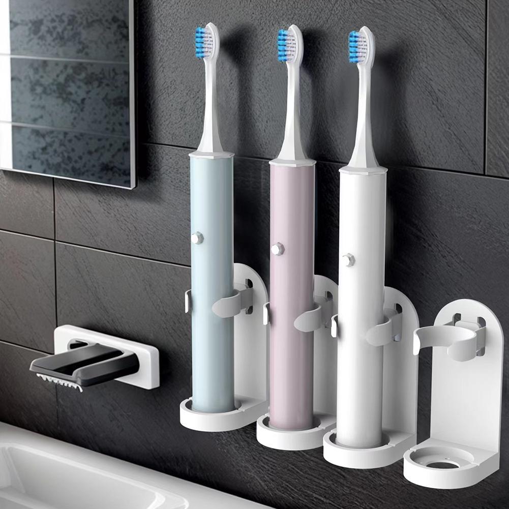 

Подставка для электрических зубных щеток, регулируемая, настенная, с нескользящим основанием, органайзер, экономящий место, аксессуары для туалета и ванной комнаты для взрослых