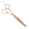 DEEDS GTZL630CT Pink Gold Titanium Thinning Shears for Thinning Shears with Blades Thinning Professional with Case Left-Handed Use, 2-Stage 30-Tooth