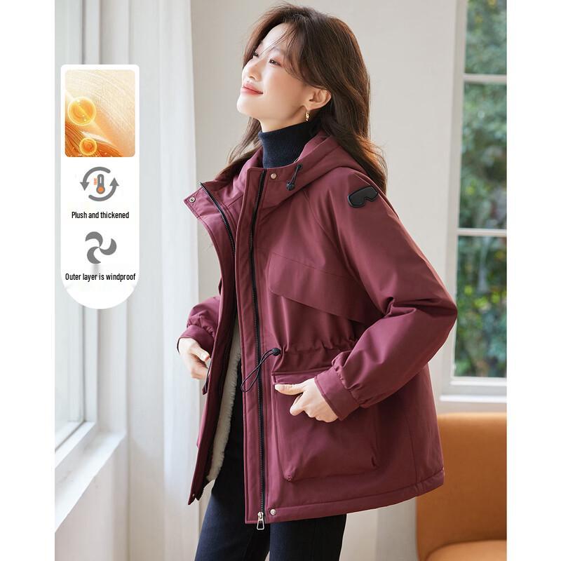 TERRE BLEUE Women s Plush Lined Padded Winter Jacket M