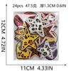 Leopard Print Embroidery Cloth Sticker Grit Leather Five-Pointed Star Patch Sticker Bag With Color Pattern Computer Embroidery Label