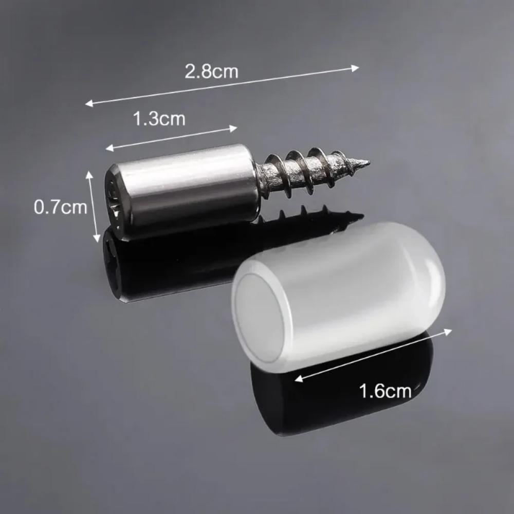 20-200pcs Cross Self-tapping Screw Laminate Support Cabinet Wardrobe Storage Rack Septum Screw Fixed Bracket with Rubber Sleeves