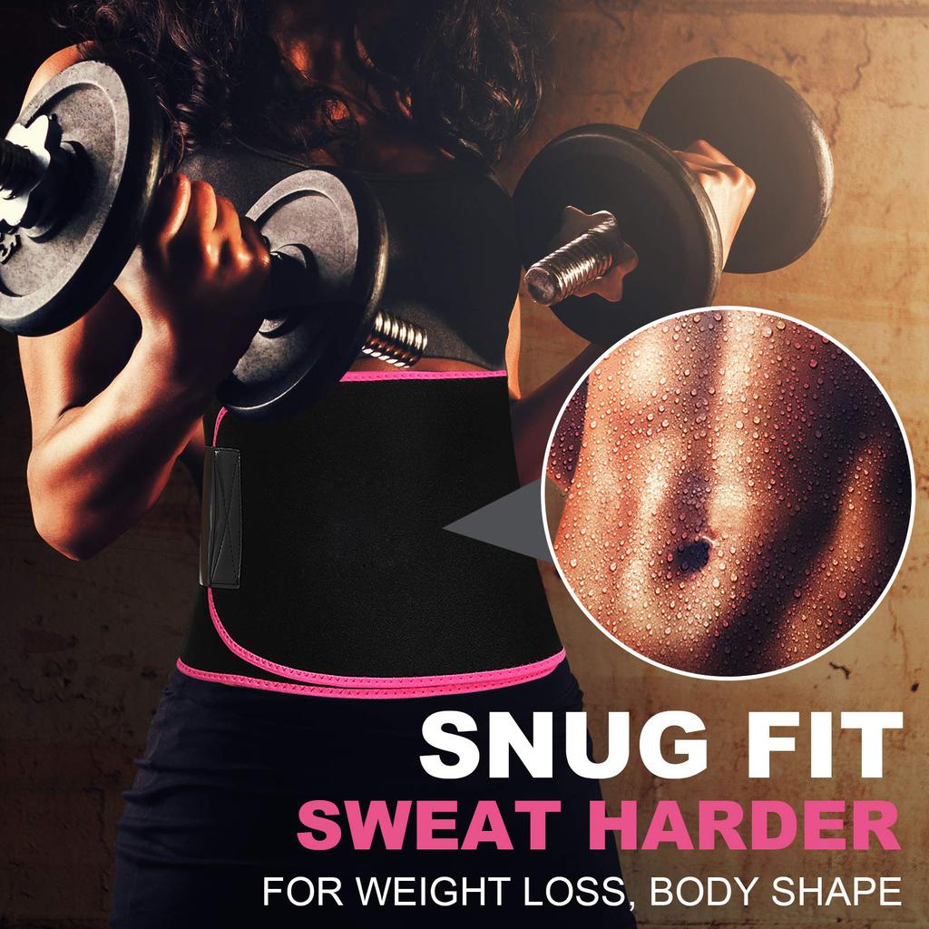 Dropshipping Stomach Sweat Belt Sauna Slimming Waist Trimmer Belt for Workout, Running, Gym, Walking