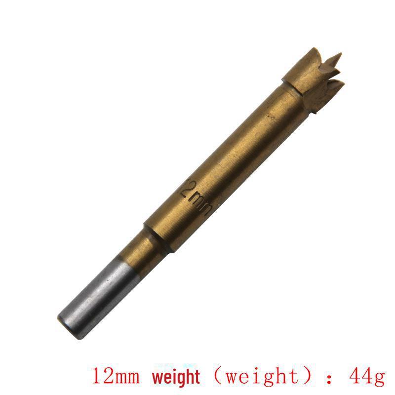 7-Piece Titanium-Plated Hinge Drill Set for Woodworking and Door/Window Installation