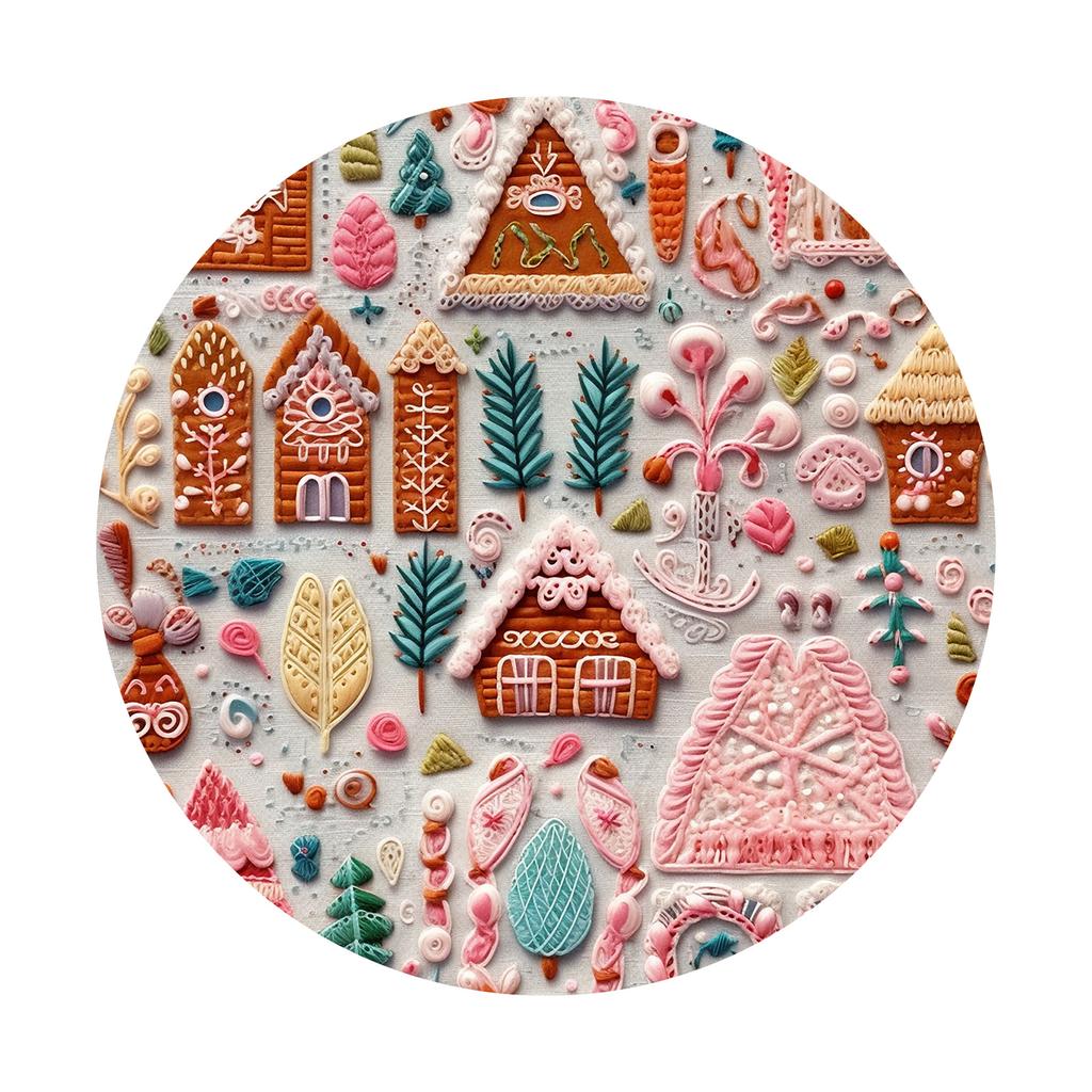 Christmas Tablecloth Circular Dining Table Tablecloth (lace)