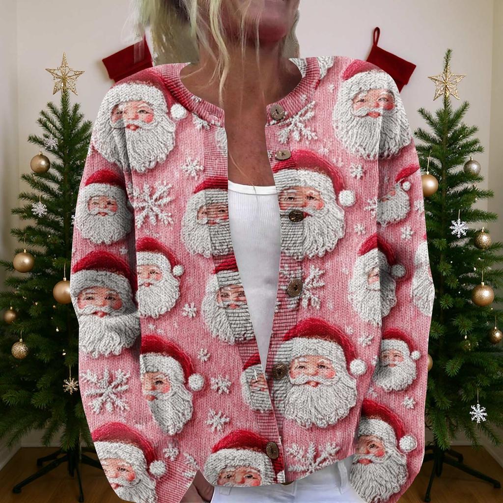Women'S Christmas Sweater Cute Fun Christmas Sweater Fall And Winter Long Sleeve Knitted Sweater