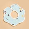 Ins Double-sided Cotton Waterproof Bib Crepe 360-degree Rotating Saliva Towel Children's Breathable Gauze Baby Bib