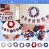 American Independence Day Decoration Star Party Colored Bar Iron Wire Red  Blue Pentagram Flower