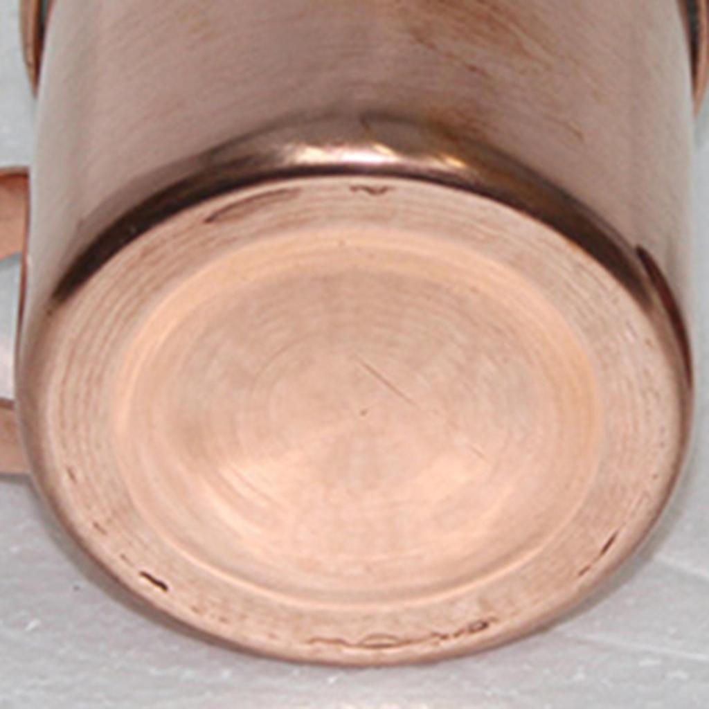 Handmade Copper Tea Cup Water Wide Mouth Portable Drinkware with Lid