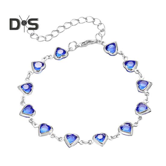 Kubische Zirkon Herz Perlen Armband für Frauen Herz Kette Armband Braut Hochzeit Partei Schmuck Zubehör