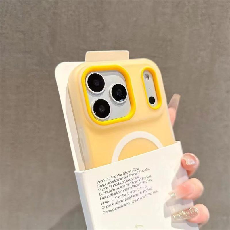 Funda Magnética 2 en 1 Color Caramelo de Lujo Para iPhone 17 Air 16 15 14 13 12 11 Pro Max Plus Para Magsafe Carga Inalámbrica Cubierta Mate