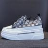 Kleiner Innenhöhenzuwachs kleine weiße Schuhe Damen Plateau Mesh atmungsaktiv 2025 neue Sommermode lässige Sportschuhe