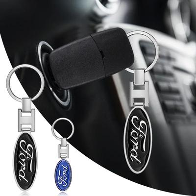 Portachiavi in Metallo 3D per Auto, Portachiavi con Distintivo Anniversario, Accessori per Carnival Fox Figo Mondeo Escort Fusion Evos Escape Flex Kuga Vertrek