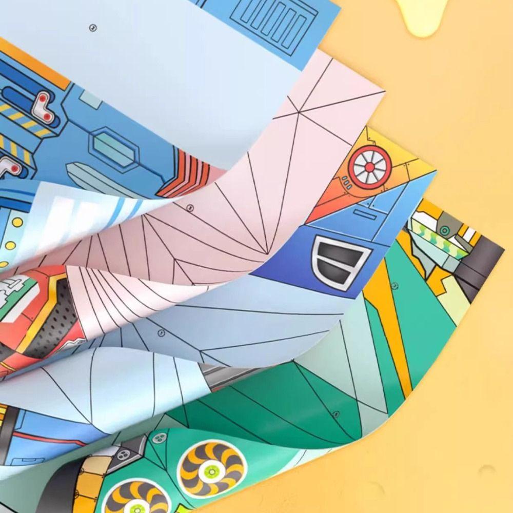 Paper Airplane Origami Set Art Learning Versatile Paper Aircraft Toy  Kids Toddlers Children