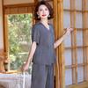Completo Elegante da Donna a Due Pezzi con Maniche Corte