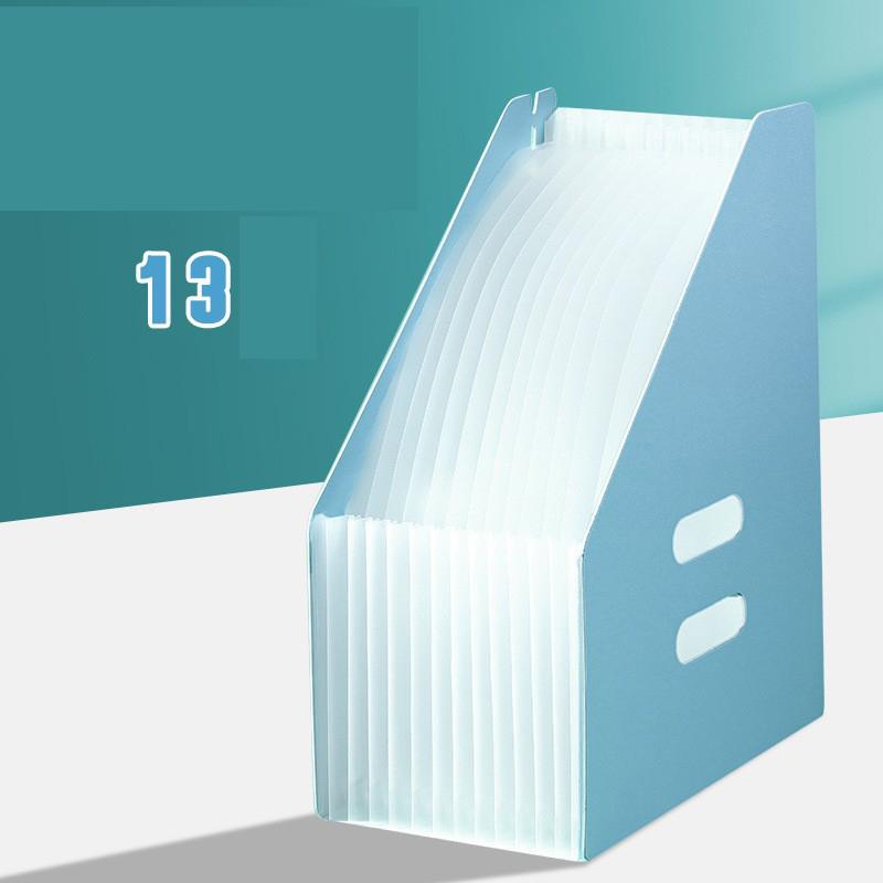 Masaüstü Dikey Klasör Eğik Ağız Organ Çantası Çok Katmanlı Geri Çekilebilir Organ Tarzı Saklama Çantası Öğrenci Sınav Kağıt Depolama