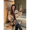 Lamb wool coat women's autumn and winter new short wool coat retro loose padded plush top