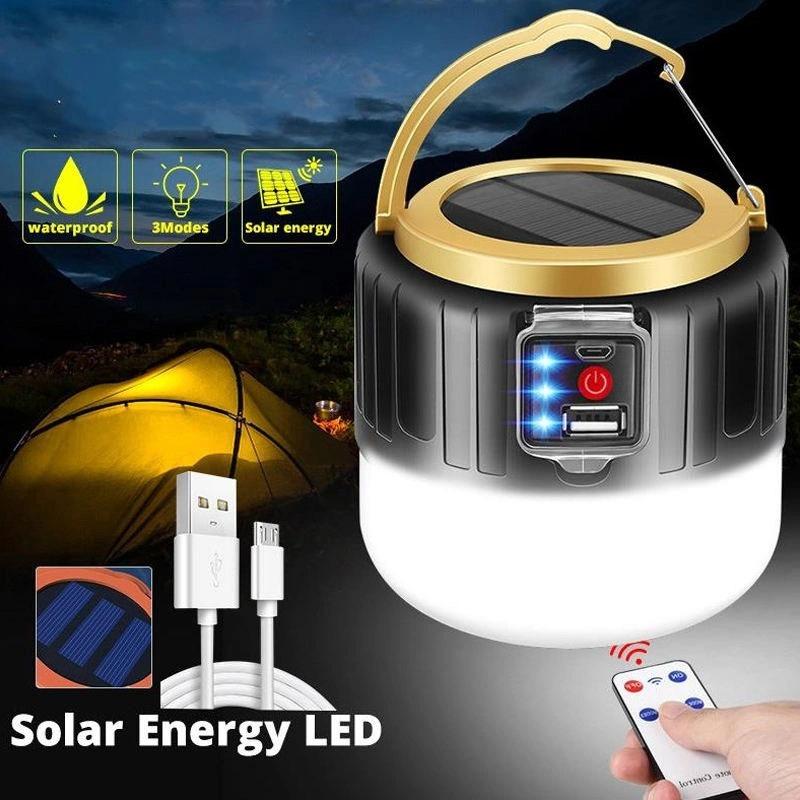 Ready Stock 400W Solar Charging Light Night Market Light Mobile Power Bank Outdoor Camping Lamp Emergency Light