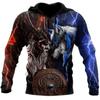 Men's New Autumn/Winter American Retro-Style Hoodie Casual Jacket Featuring A 3D Wolf Graphic Streetwear AestheticUnisex Woman's
