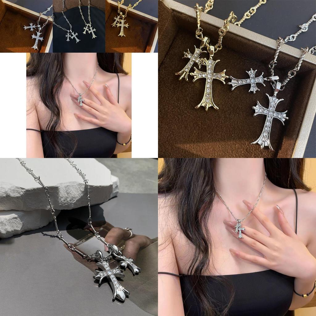 Elegant Long Cross Necklace For Women Made Of High Quality Alloy With Fashionable Designs For Summer 2024