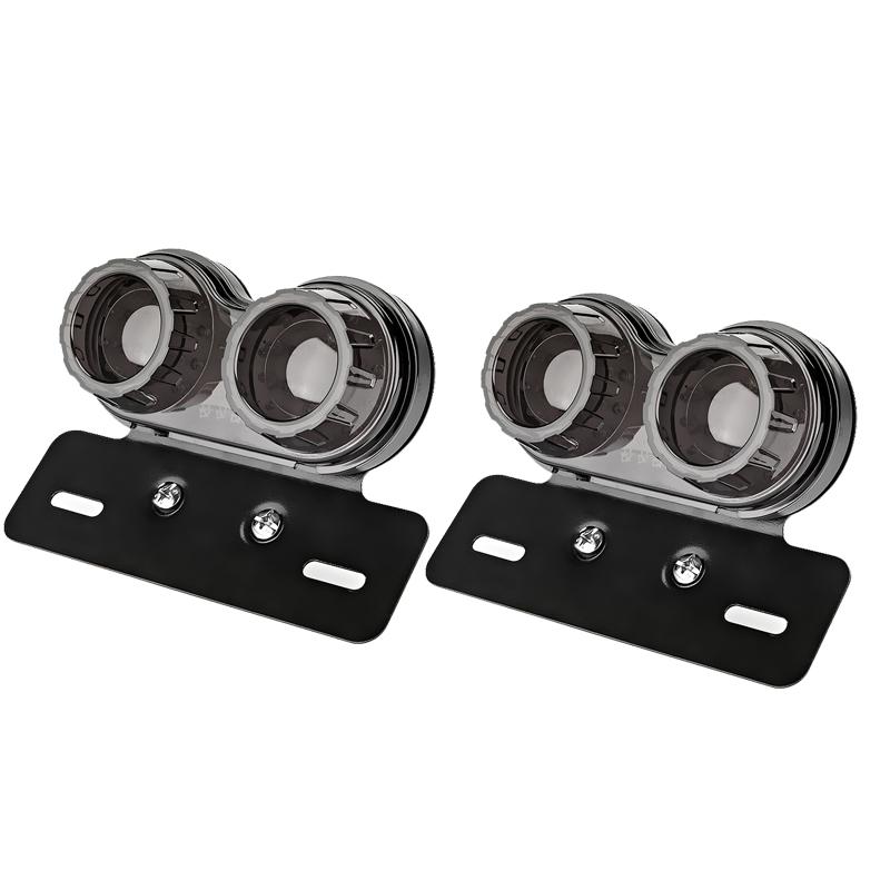 Motorcycle LED Tail Light Turn Signal Lights License Plate Bracket Brake Lamp For Honda Yahama Harley Universal 12V Rear Light