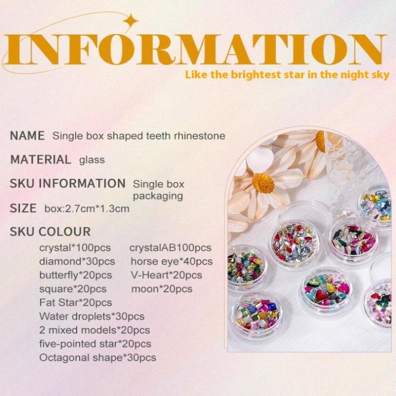 1 Zestaw Dentalne Kryształki na Zęby Kryształowe Szkło Diament Ornament w Kształcie Motyla Narzędzia do DIY Różne Kształty Kolor Ozdoby do Biżuterii na Zęby
