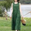 Vestido sin mangas de talla grande para mujer, vestidos largos casuales sueltos, ropa de verano vintage