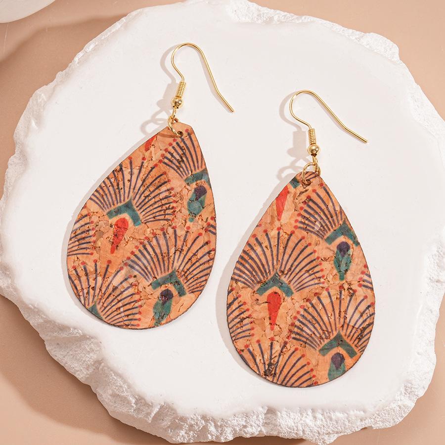 Ethnic Style Geometric Round Ear Hook Bohemian Retro High-end Earrings