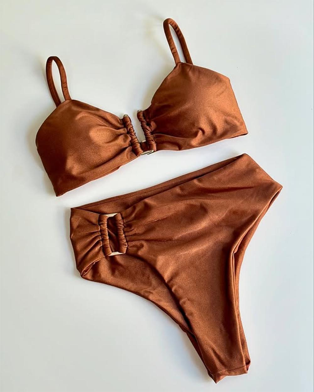 

Бандо Бикини Пуш Ап Женские Купальники 2025 Сексуальный Женский Купальник Бразильский Комплект Бикини Стринги Бикини Купальные Костюмы Однотонная Пляжная Одежда S