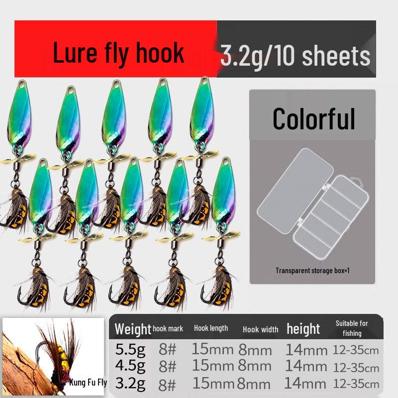 Propeller Spinner Fly Fishing Lure - Micro Soft Bait Hook for White Mouth Fishing