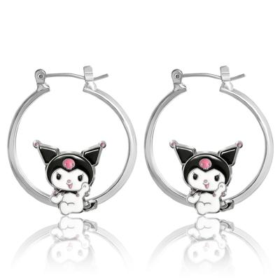 Hello Kitty Sanrio Hello Kitty Friends Hoop Earrings Enamel Hello Kitty Kuromi My Melody Officially Licensed No Jewels Women's Gift, Costume. ,
