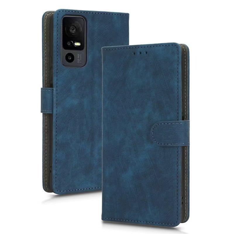 Suitable for TCL 40XE Mobile Phone Leather Case BLU Bold N2 Retro Matte Anti-theft Brush Card Wallet Icon