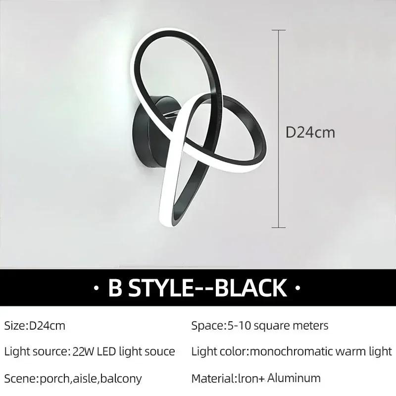 

Современный светодиодный настенный светильник трилистник черный белый потолочный светильник для спальни прикроватная тумбочка гостиная коридор гардероб декор осветительное приспособление Warm white-NO RC чёрный