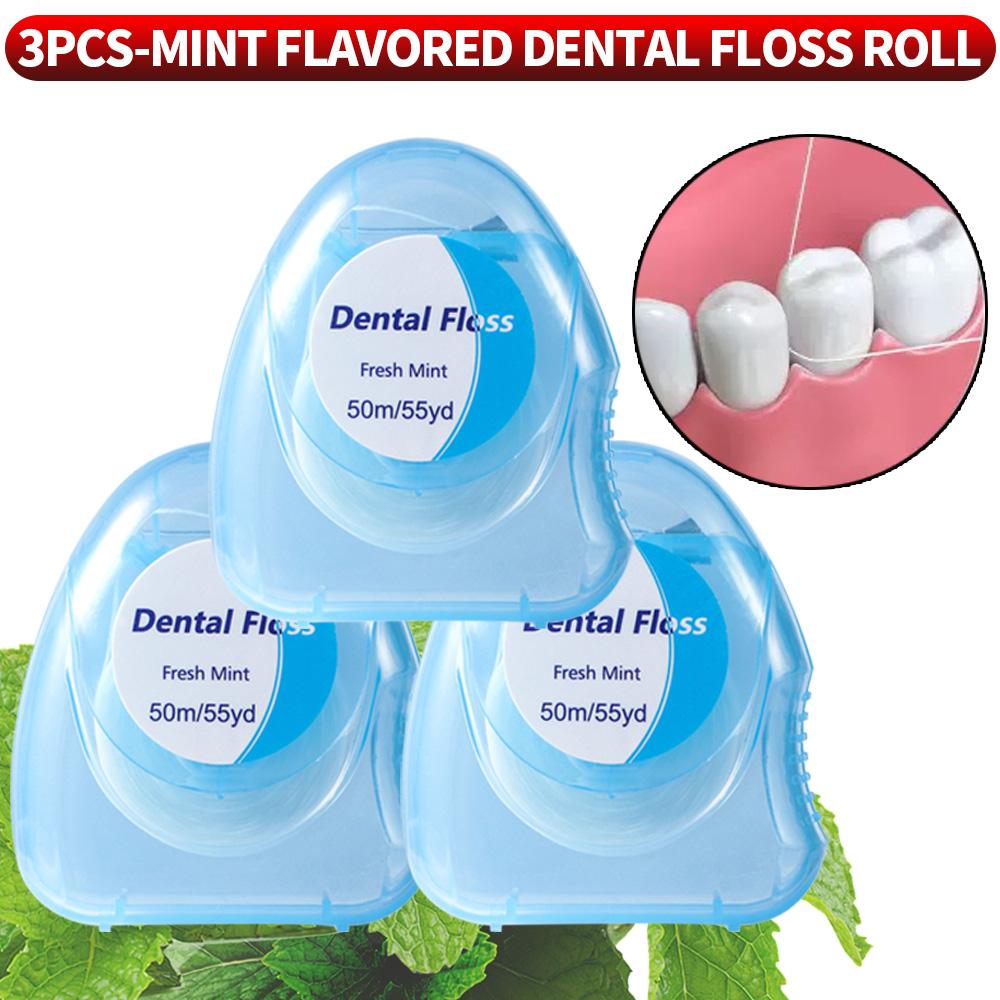 6pcs/3pcs/1pc mint flavored dental floss, compact, convenient, and fast for cleaning between teeth gaps