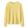 Women's Pure Cashmere Waffle Knit Round Neck Base Layer