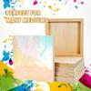 12pcs Wooden Canvas Boards Set Square Unfinished Wood Panels Art Boards for DIY Painting Crafts Staining Art Projects with Oil