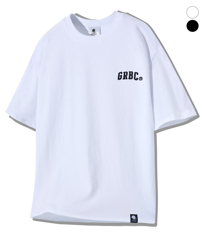GHOST REPUBLIC Grbc Small Embroidered Oversized Short Sleeve T-Shirt 2 Colors Gt-341