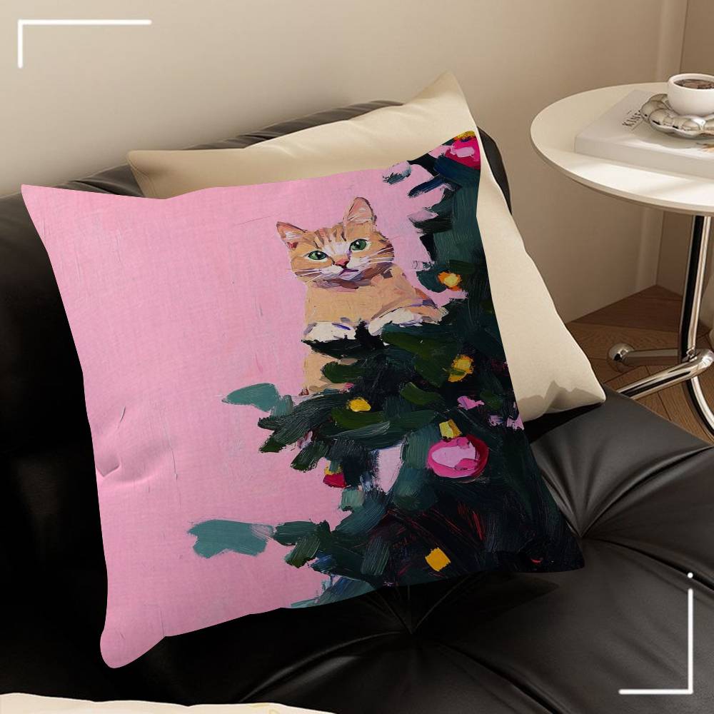 Christmas Tree Ball Decoration Pillow Anime Pillow Sofa Bed Head Pillow Cover Cushion Cover 45x45 Cm Fashion