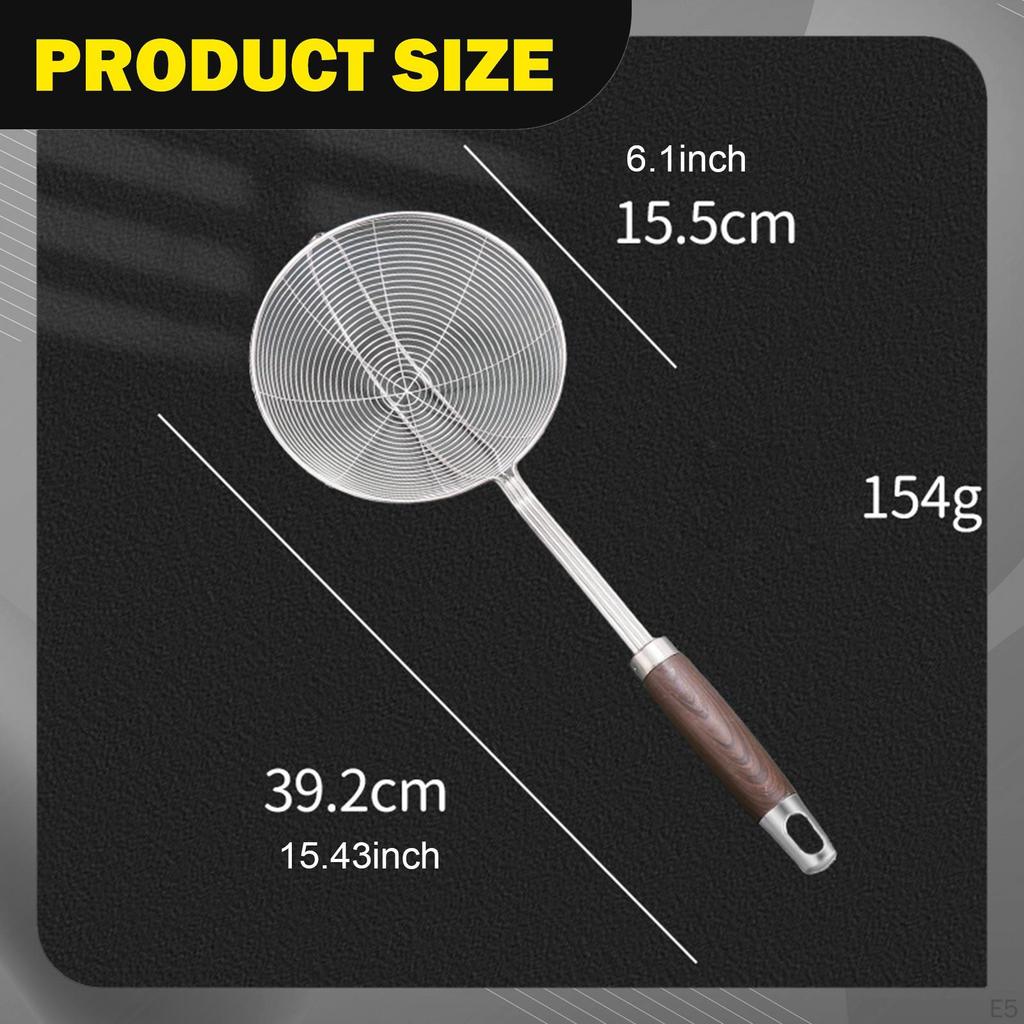 Strainer Skimmer Ladle Cooking Frying Tool Wooden Handle Wire Kitchen Utensils for