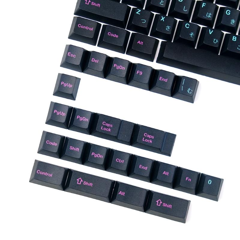 Für Kreative PBT-Farbsublimations-japanische Tastenkappen 127 Stück Datei für Taste für GK61 64 84 Tkl87 98 104 MX hes N