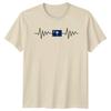South Carolina Flag Heartbeat TShirt Palmetto State Pride Gift For Him And Her