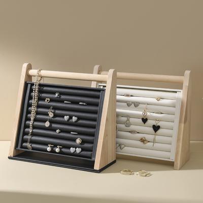 Solid Wood Three-dimensional Rings Earrings Earring Necklaces Bracelets Display Shelves Jewelry Storage Display Shelves