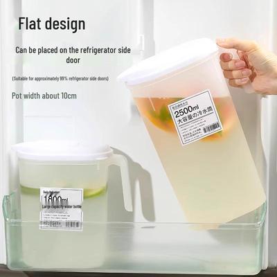 1.8L Large Capacity Japanese Food-Grade Cold Water Pitcher, Heat-Resistant, Household Safe, Refrigerator-Friendly PP Material