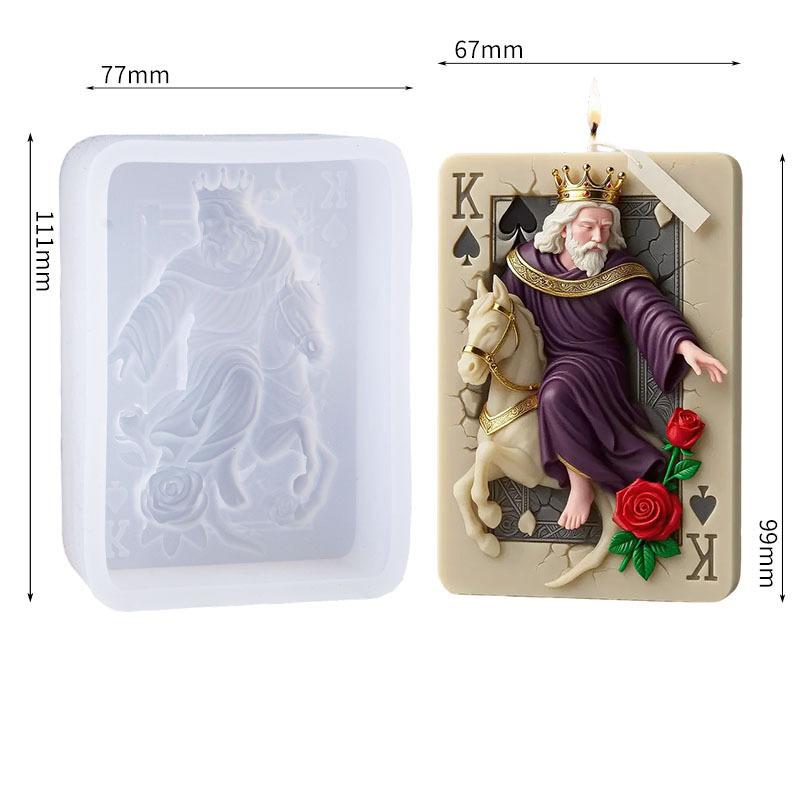 

3d Poker King Mold High Quality Aromatherapy Plaster Mold Jesus Craft Mold Multi Functional For Aromatherapy Home Decor Bedroom білий