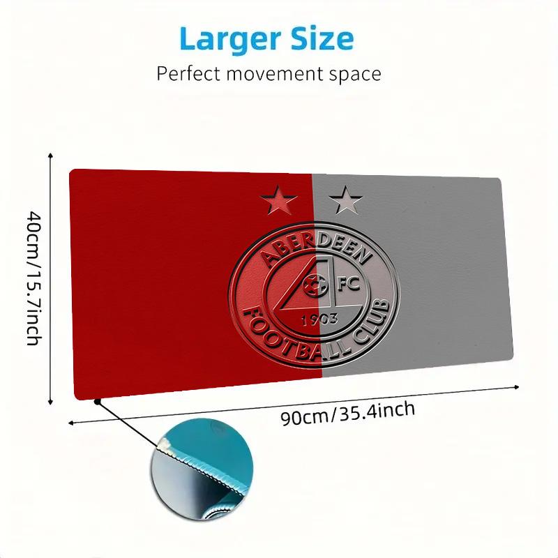 Aberdeen Football Club Print Cushion Non-slip Laptop Tablet Big Mousepad XXL Mat Mini PC Playmat With Lock Edge